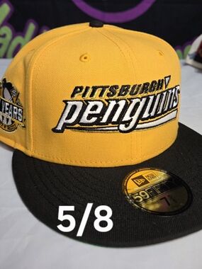 New Era 7 5/8 - Topperz Throwback Two Tone Pittsburgh Penguins